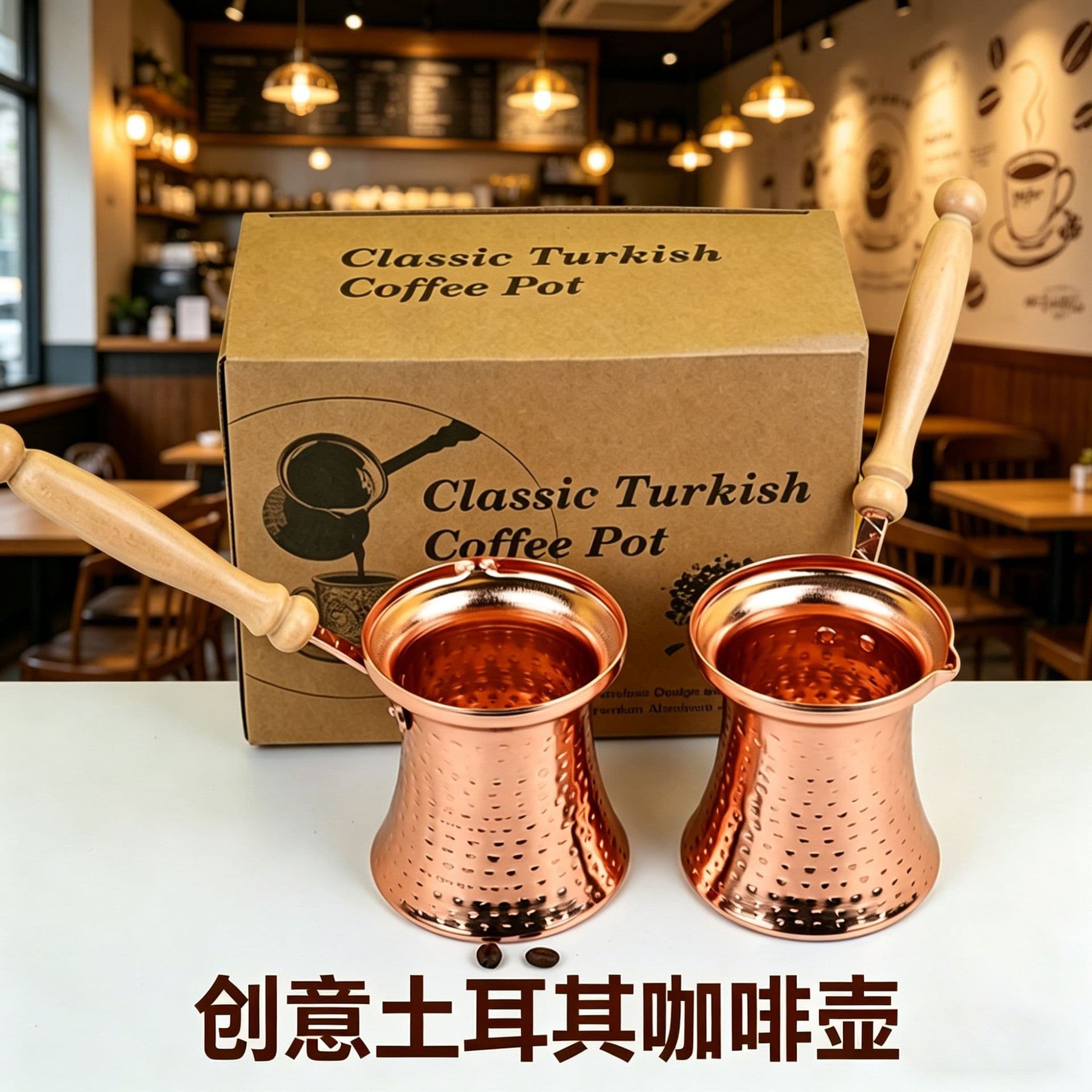 Cross-Border Hot Selling Coffee Pot Food Grade Turkish Long Handle Coffee Pot Long Handle Turkish Hand Brewed Milk Frother Wholesale