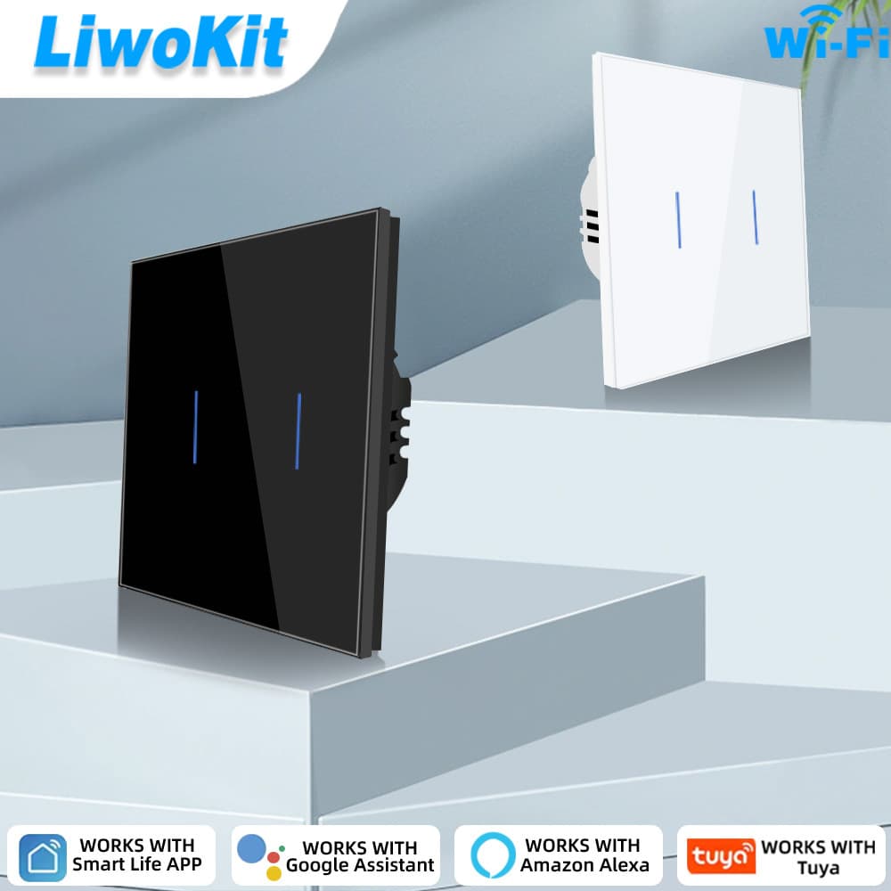 Tuya Smart European Standard Zigbee/Wifi Switch Single Fire/Zero Fire Line Pattern Touch Switch Alexa