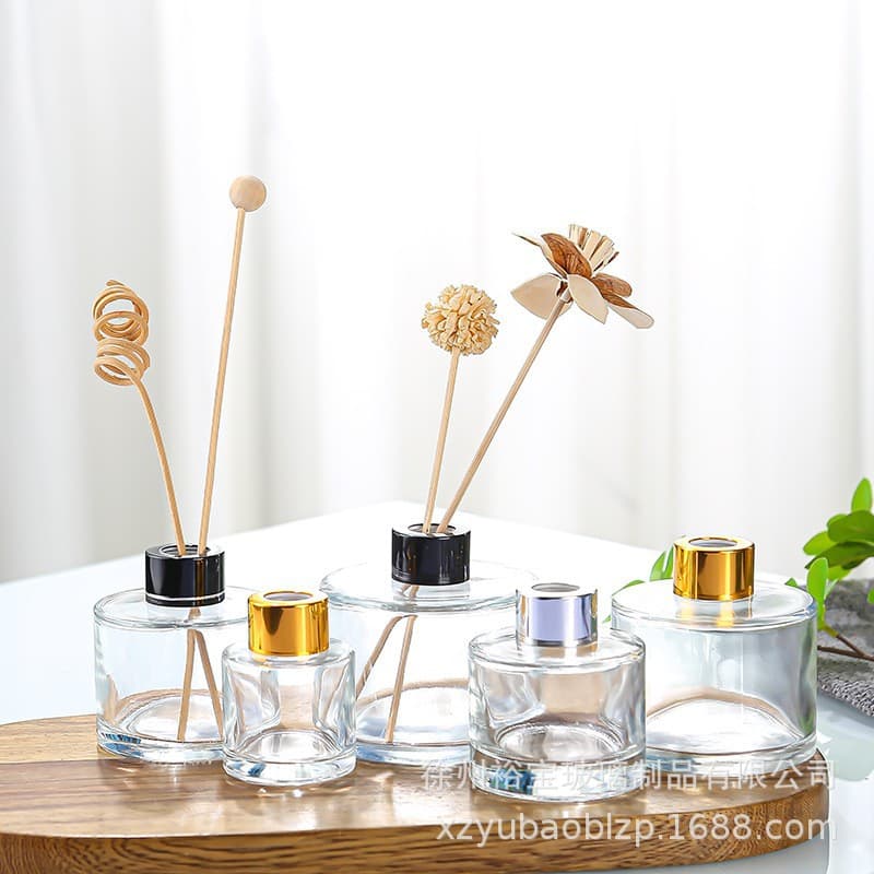 Manufacturer wholesale new glass diffuser bottle straight round bottle hotel home furnishings 30ml 50ml 100ml