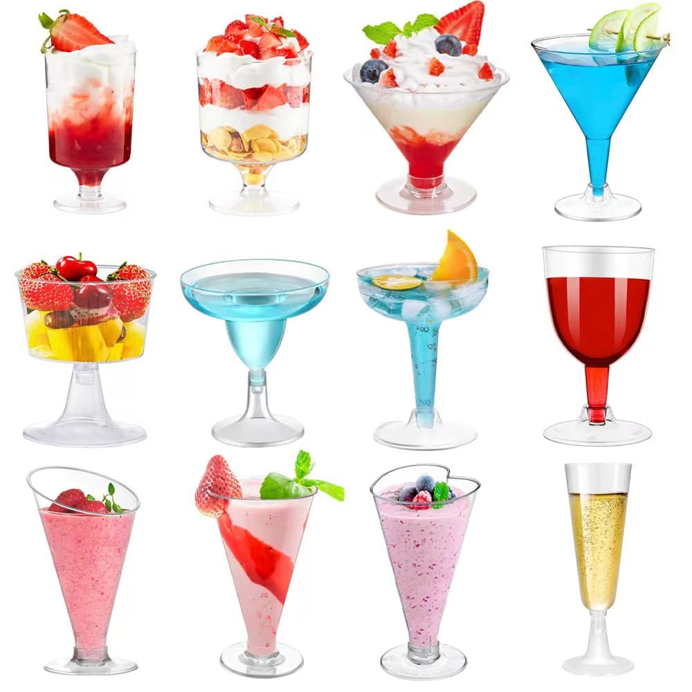 Large Capacity Injection Molded Dessert Cup, Mousse Cup, Cake Cup, Ice Cream Cup, Goblet