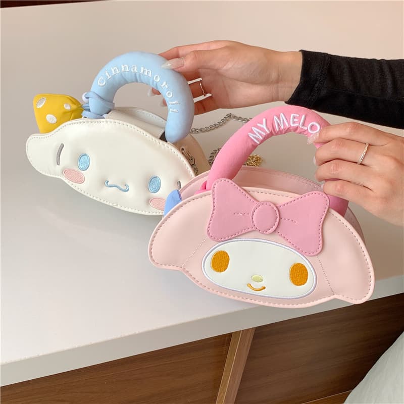 2026 New Japanese Cartoon Handbag Cute Kuromi Melody Handheld Chain Single Shoulder Crossbody Bag