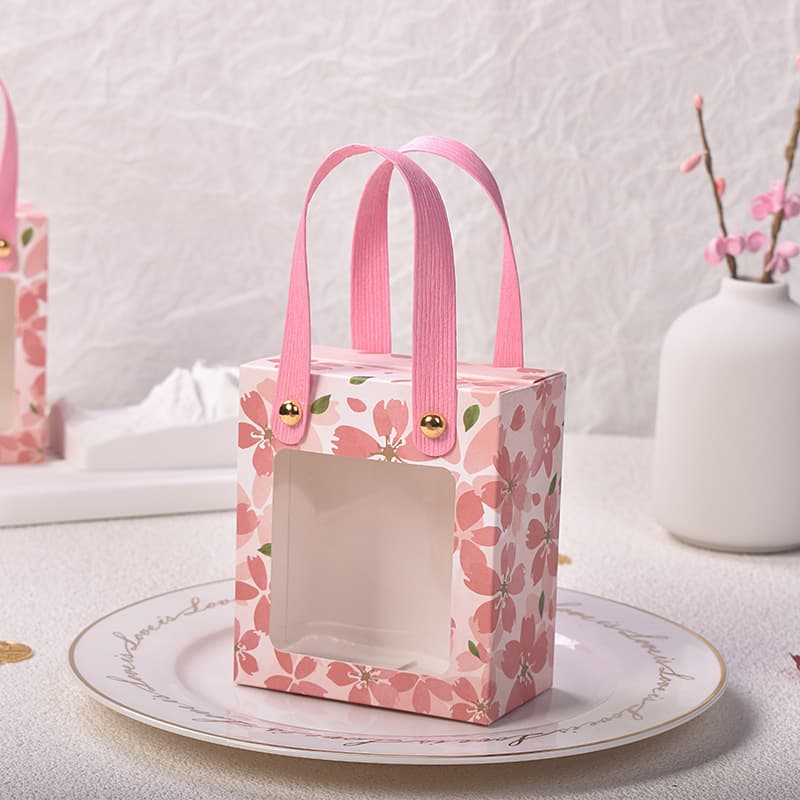 2026 Cross-border Wedding Candy Gift Box, Wedding Favor Empty Box, Marriage Nougat Hand-carry Style Western Gift Bag