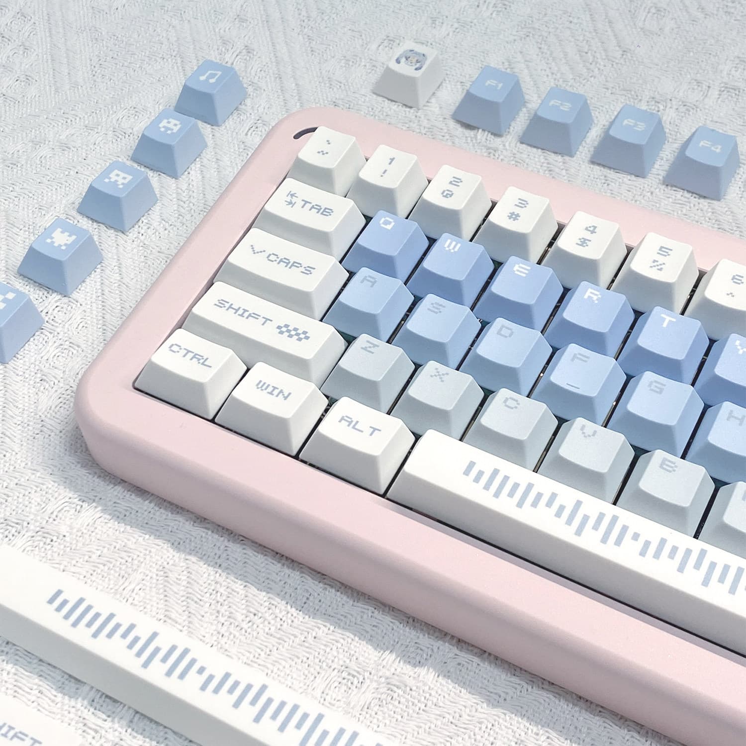 Snow Future Keycap Original Side Engraved Translucent PBT Five-Side Sublimation Mechanical Keyboard Cap Cross-Border Amazon