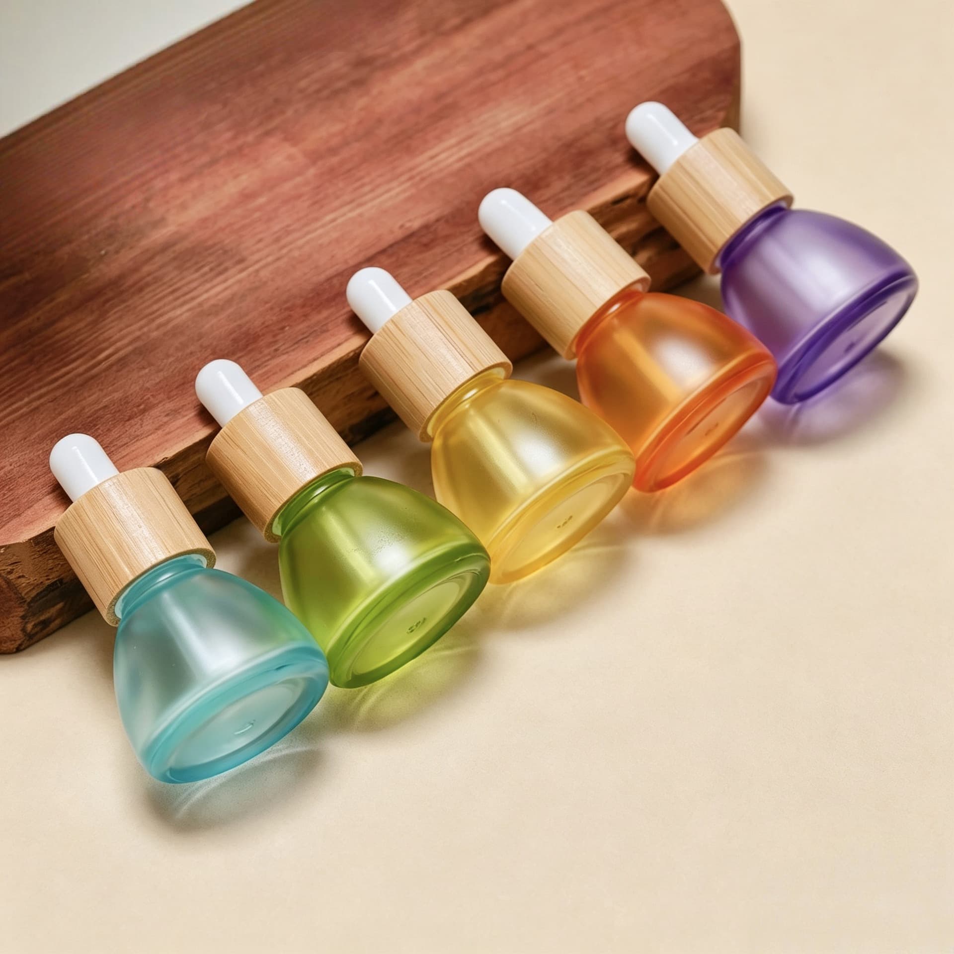 Macaron color care solution refill glass dropper bottle essential oil essence empty bottle light-proof cosmetic sample bottle