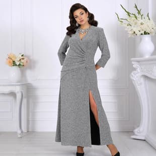 2026 New Plus Size Women's Sequin Elegant Evening Gown Long Dress Banquet Dress Cross-Border Supply