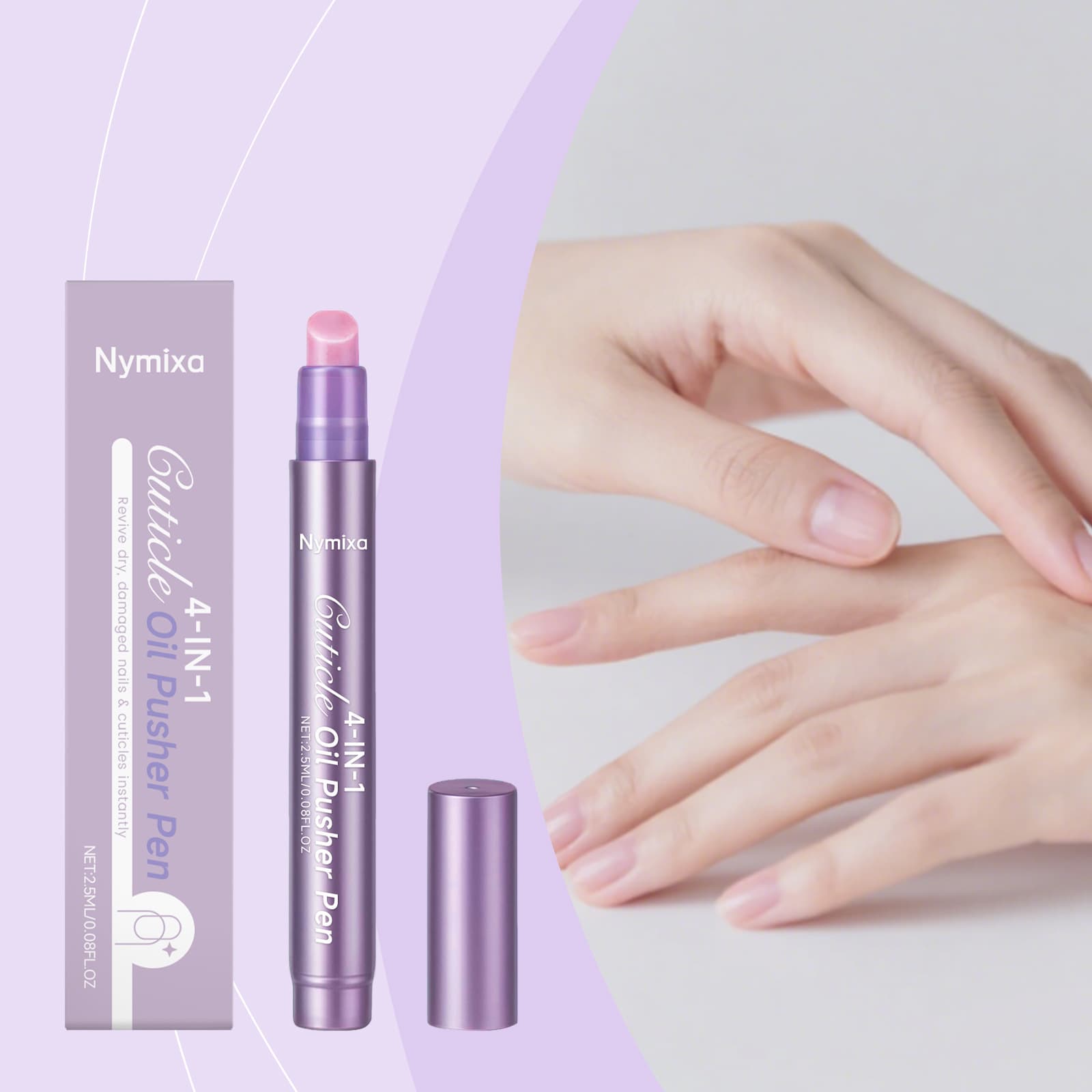 Nymixa Nail Care Pen Moisturizes the Edges of the Nail Surface, Softens Cuticles, and Provides Natural Shine for Daily Nail Care