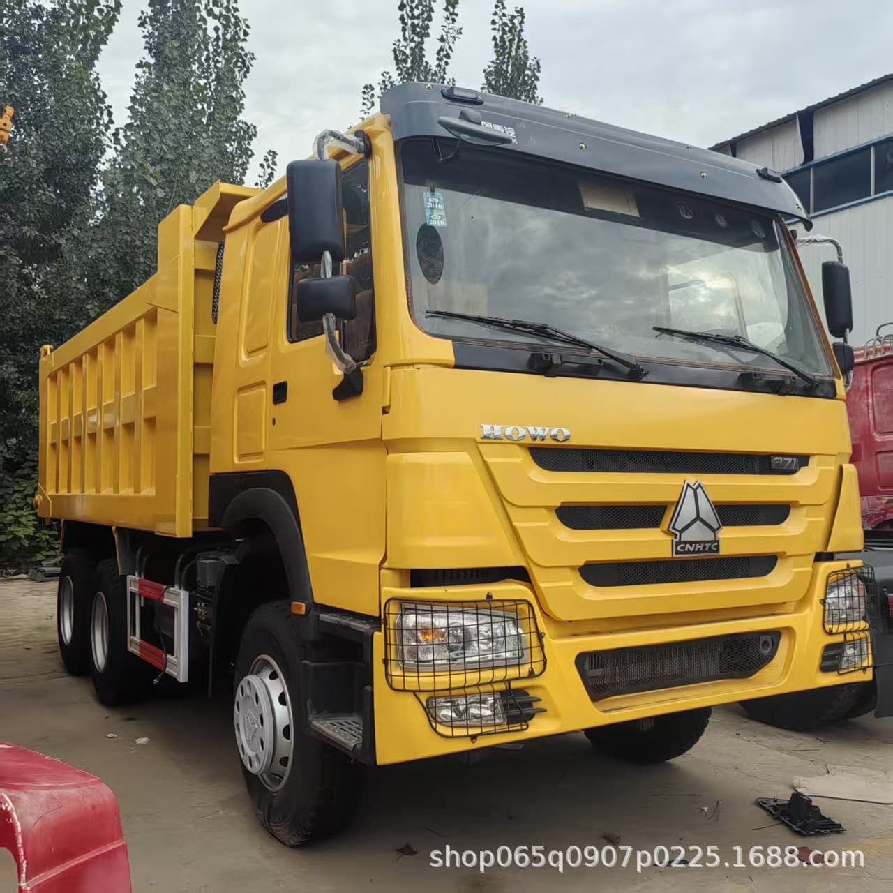 Cross-Border Export Howo 6X4 Rear Dump Self-Unloading Truck with Large Pump Engine, New Model, Standard 371 HP, 10 Wheels