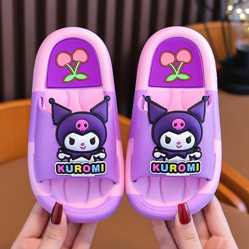 Kuromi Children's Slippers, Cute Summer 2024 New Style, Girls' Indoor Home Anti-Slip Baby Slippers