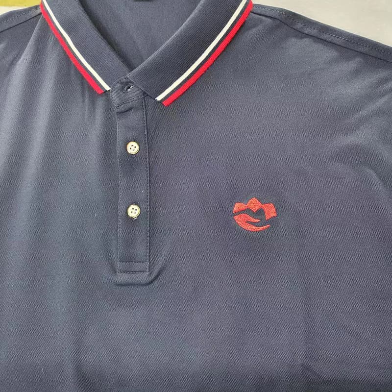 Dongguan embroidery manufacturer, finished garment embroidery, logos, trademarks, patterns, polo shirts, short sleeves, ready-to-wear embroidery processing