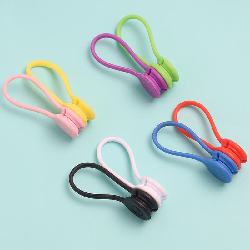 Magnetic Earphone Cable Organizer Silicone Simple Multi-functional Creative Headphone Cord Winder Hub