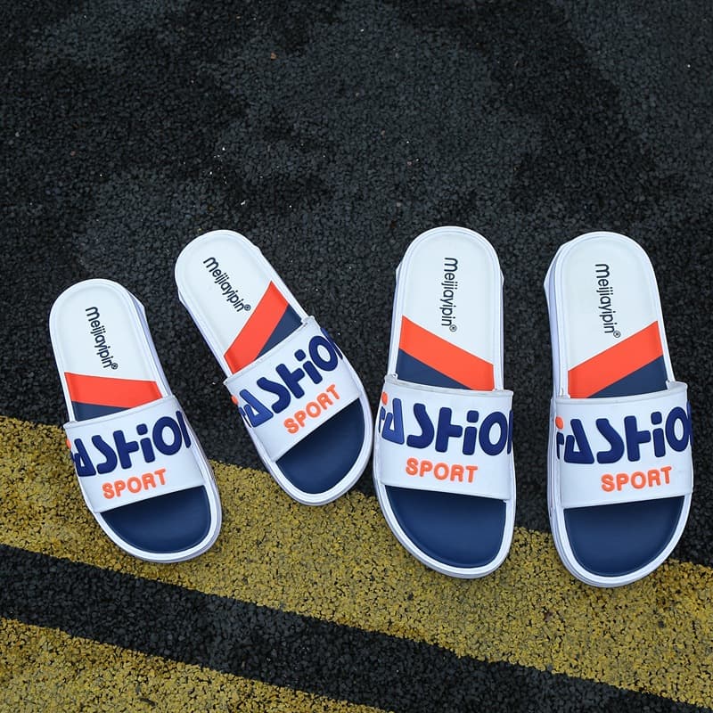 Summer slippers for men, fashionable outer wear, personalized outdoor beach sandals for couples, non-slip slip-ons, trendy plus size students