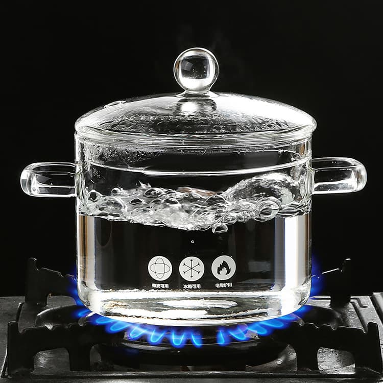 High Borosilicate Glass Stew Pot Soup Pot Household Transparent Cooking Pot Gas Open Flame High Borosilicate Glass Small Clay Pot Mini Soup