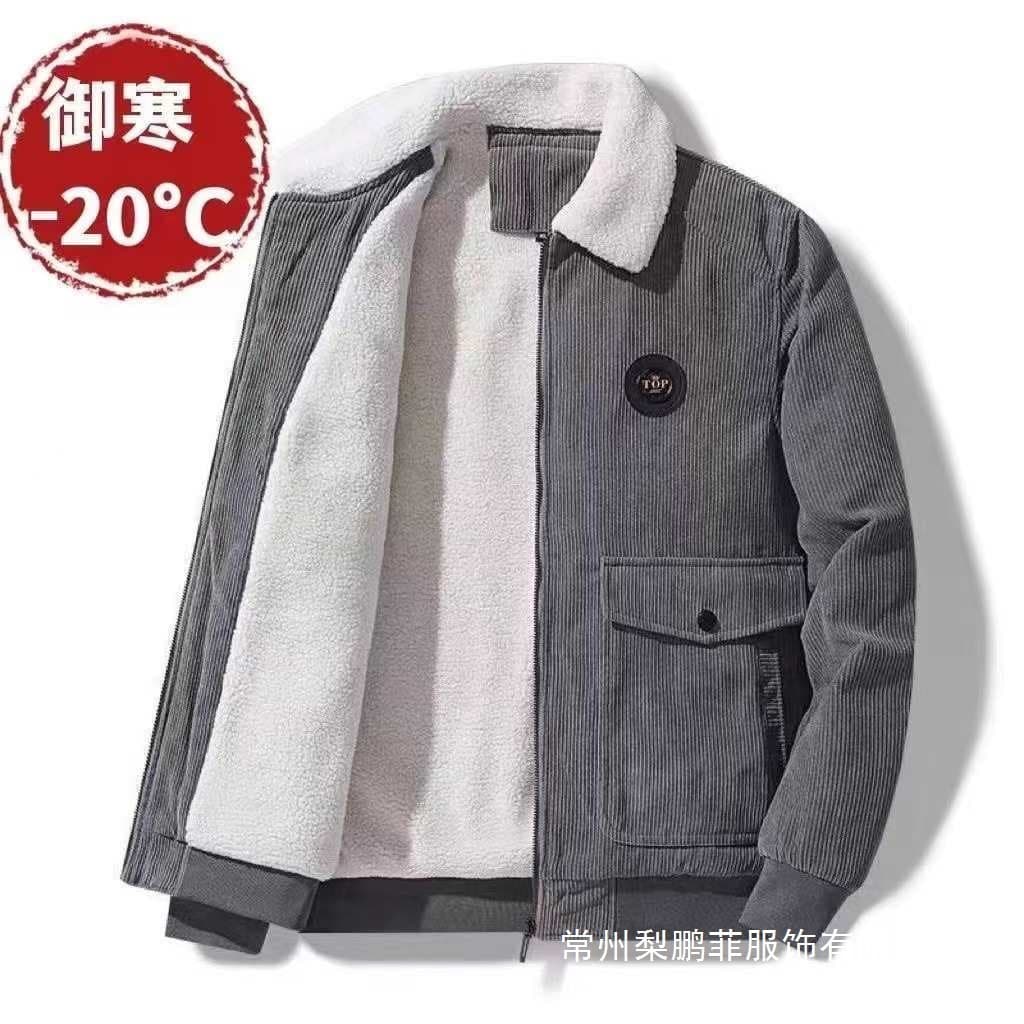 2026 New Autumn and Winter Thickened Men's Jacket, Loose Casual Workwear Corduroy Jacket for Men Wholesale
