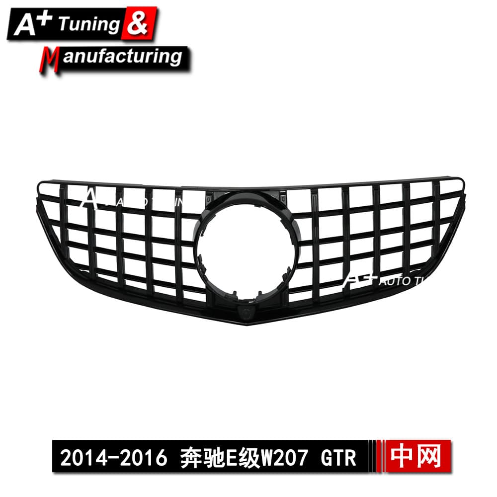 For Mercedes-Benz E-Class W207 2014-2016 Upgrade GTR Style Black Modified Grille E350 E400