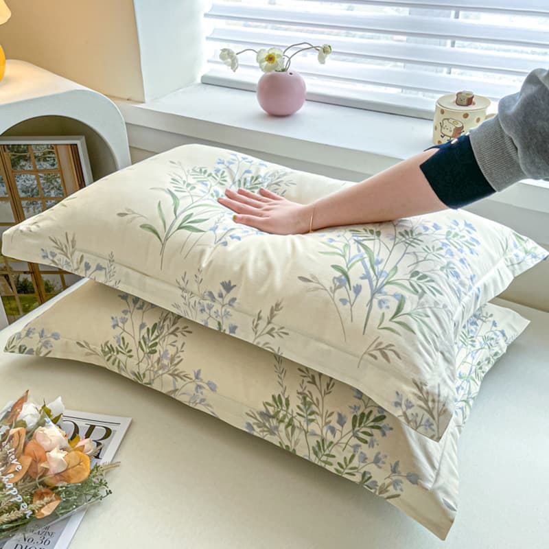Wholesale cotton pillowcases, 30x50cm per pair, children's cotton floral pillowcases, 40x60cm memory foam pillowcases, 48x74cm