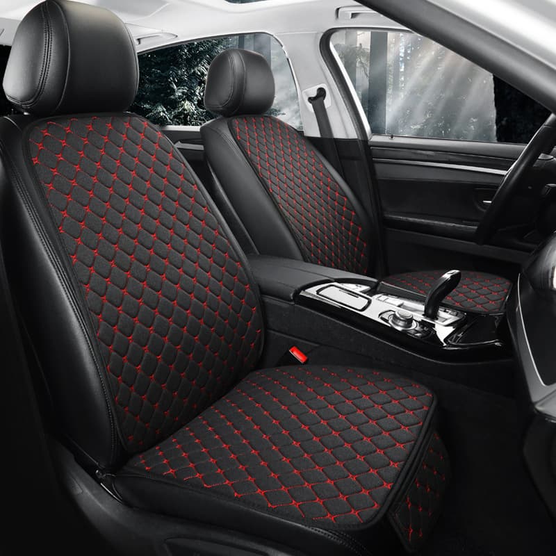 23 Car Seat Cushions, All-Season Non-Slip Single Sheet + Backrest, Three-Piece Set, Five-Seat Cotton and Linen Universal Seat Cushions, Dropshipping Available