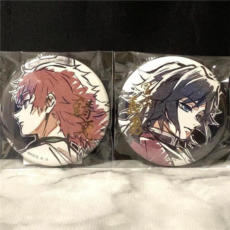 Demon Slayer Merchandise Badge Pin Tomioka Giyu Sabito Fan-made Goods Self-printed Anime Ita-bag Charm