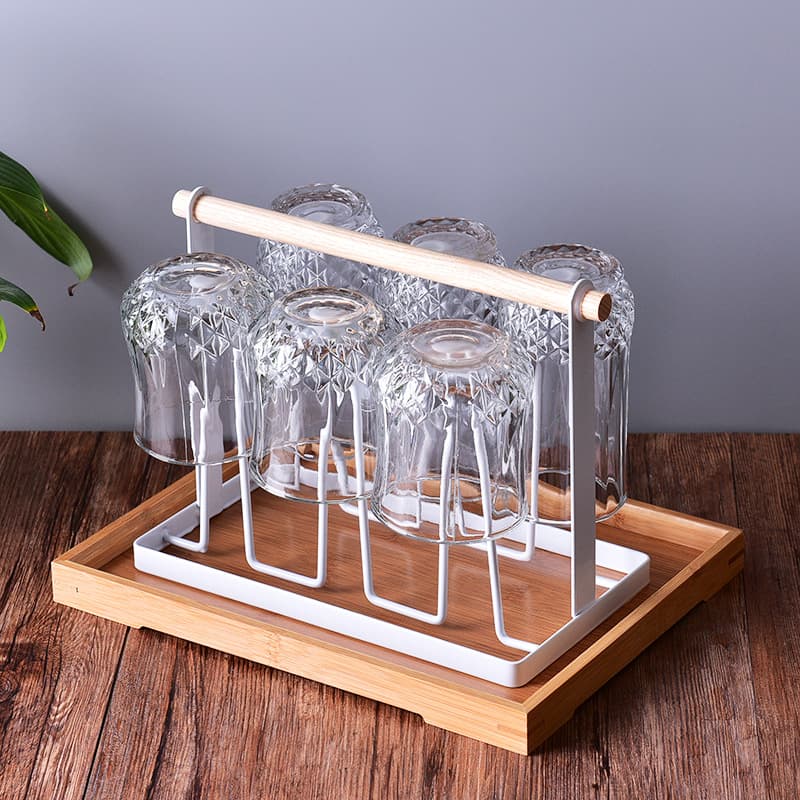 Home iron storage rack with multiple specifications, water cup hanging rack with tea cup drying and storage function