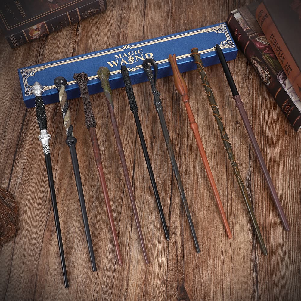 Harry Wand Blue Hot-Stamping Gift Box Potter Hermione Magic Wand Dumbledore Elder Wand Birthday Gift