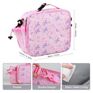 New Portable Handbag Fashionable Storage Bag Insulated Handbag Essential Lunch Bag for Kids with Elastic Cord