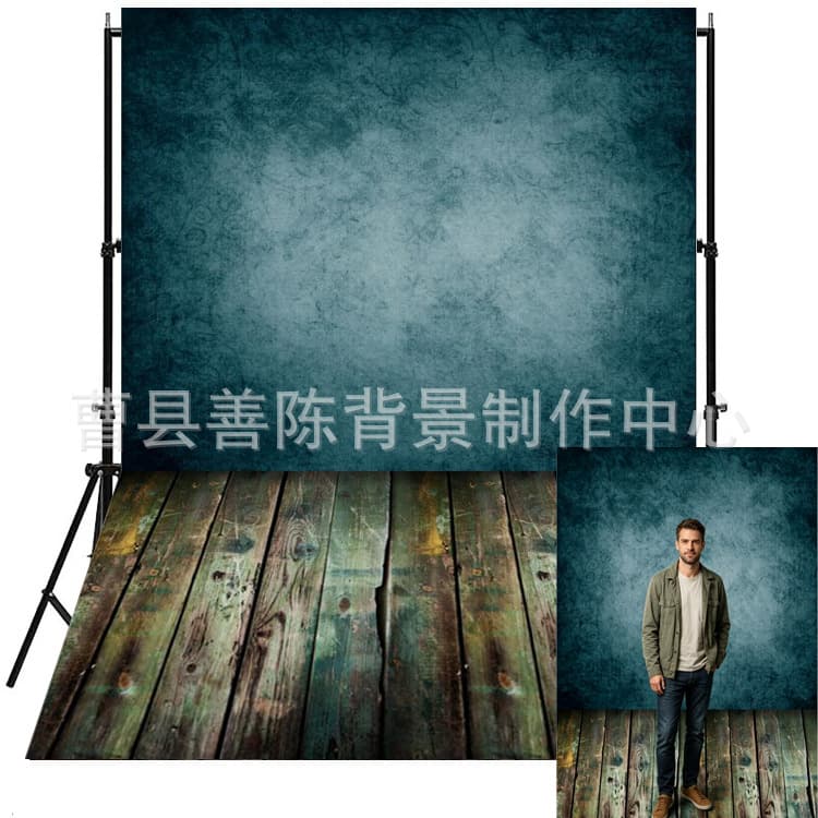 Creative Low-Key Dark Tone Backdrop Cloth Gray Oil Painting Spray-Painted Photography Background for Photo Shoots Cross-Border Amazon