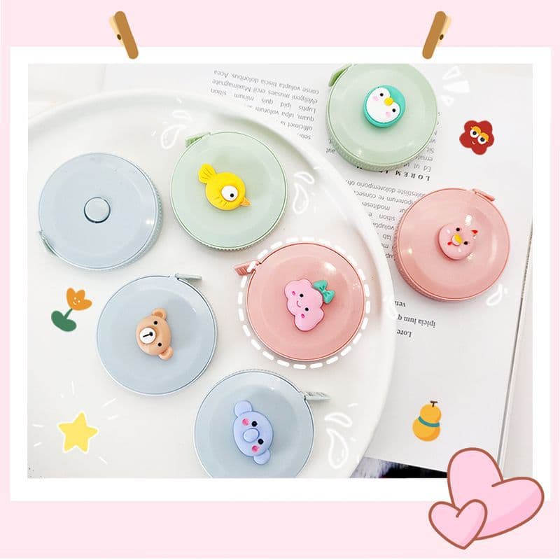 Cute Cartoon Automatic Retractable Tape Measure, Student Portable Round Ruler Wholesale, Mini Multi-functional Body Measuring Tape