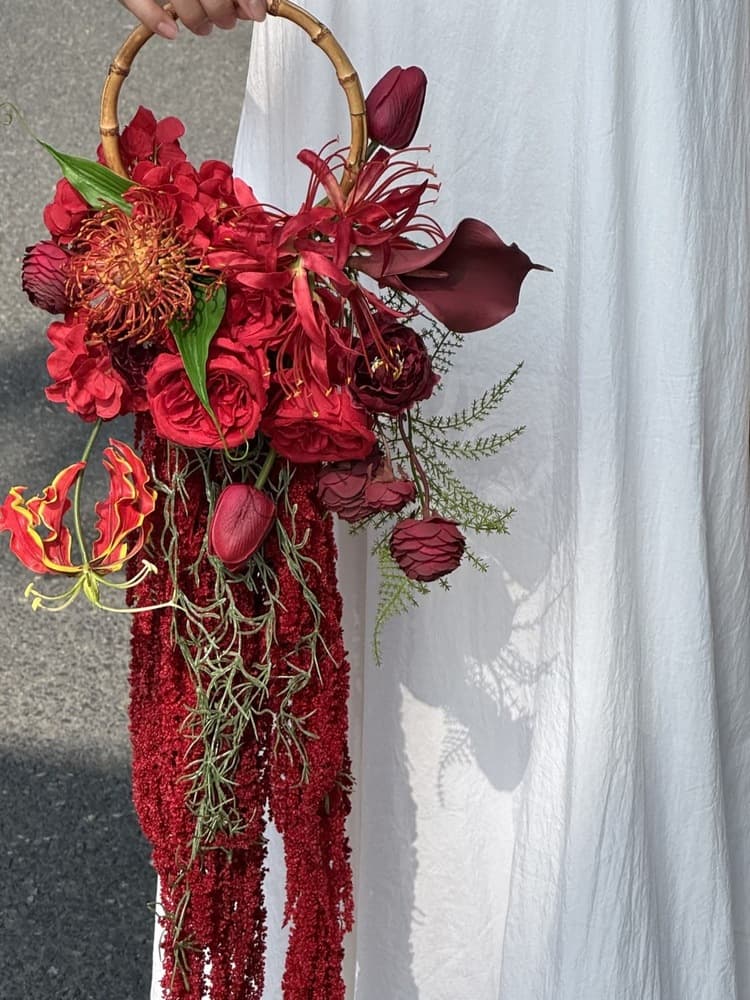 New Chinese Style Bride Wedding Flower Certificate Bouquet Waterfall Flower Water Drop Wrist Corsage Wedding Hand Bouquet Hot