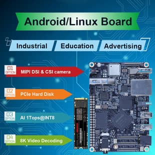 Native Android RK3566 Industrial Control Motherboard TV Box Android Set-Top Box Export AI Hard Drive PC
