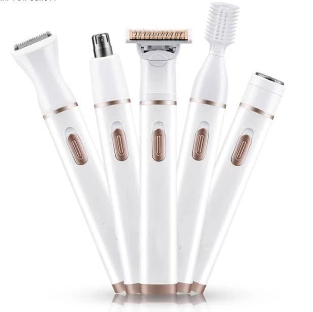 Cross-Border Hot Selling Hair Trimmer: Women's Bikini Hair Removal Device, Eyebrow Trimmer, Multifunctional 5-in-1 Home Use Men's Razor