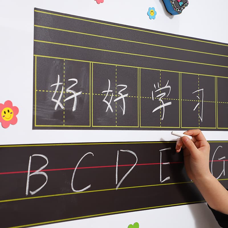 Back-to-school Classroom Magnetic Soft Blackboard Stickers Easy to Erase and Remove Various Character Charts Office Magnetic Wall Stickers