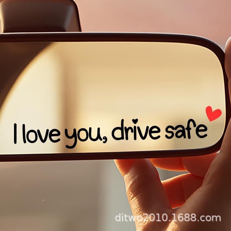 Amazon Hot New Product I Love You Drive Safe Car Rearview Mirror Sticker Decal