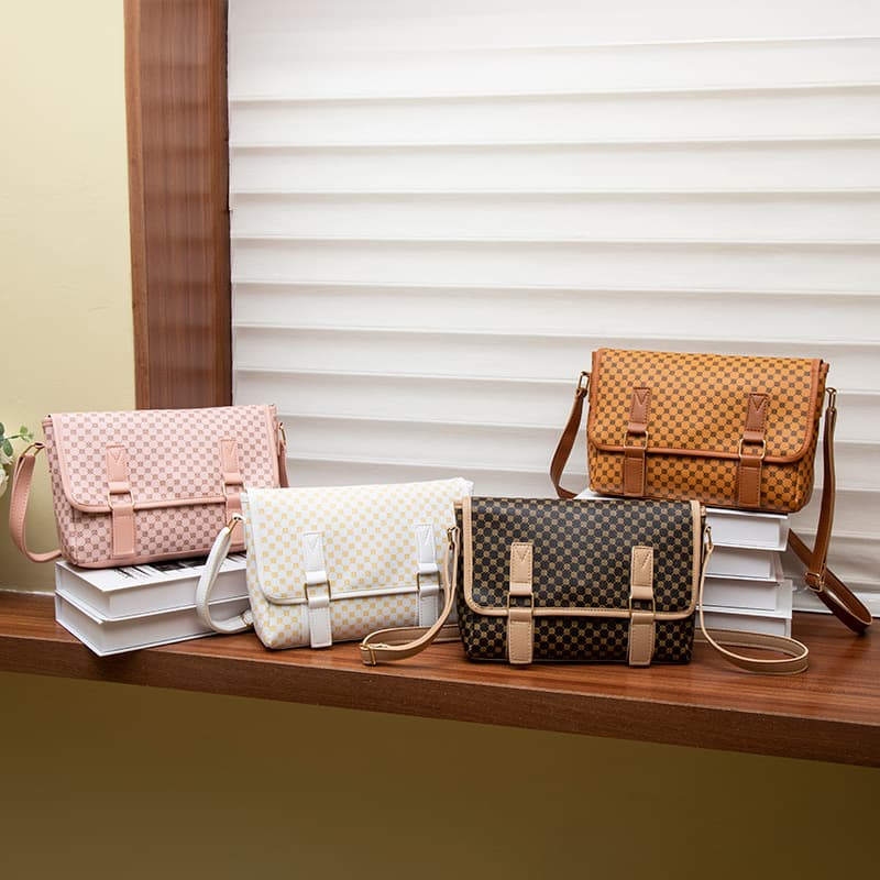 Vintage Floral Large Square Bag Fashion Color-Block Minimalist Design Shoulder Crossbody Bag ladies bag Large Capacity Women's Bag