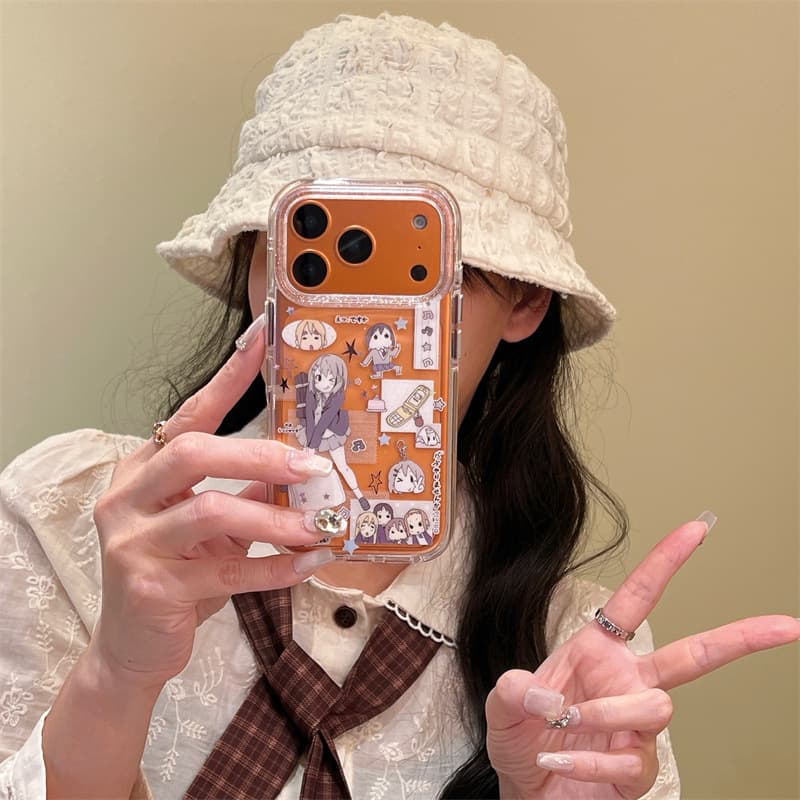 Japanese Anime Light Music Girl Puzzle Case Compatible with iPhone 17, Apple 16 Pro Max/15/14, New Style
