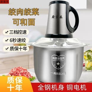 3L Meat Grinder, Stainless Steel, Multi-Functional Garlic Masher, Chili Chopper, Meat Mincer, Large Capacity Vegetable Cutter