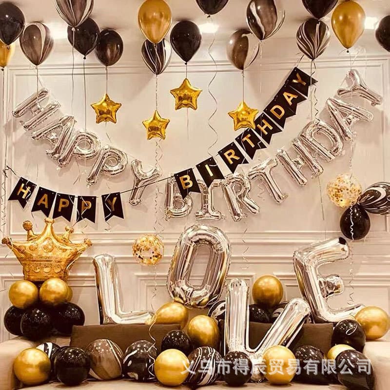 Happy Birthday decoration party scene setup, children's creative background wall props, balloon sets, wholesale