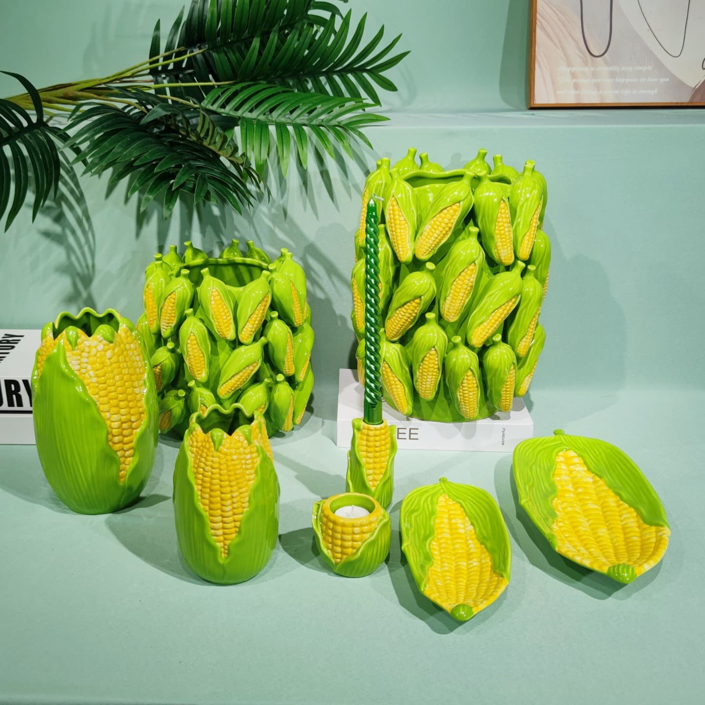 Corn Vase Ceramic Decoration Ins Style High Appearance Premium Hydroponic Large Flower Vase Amazon TikTok Hot Seller