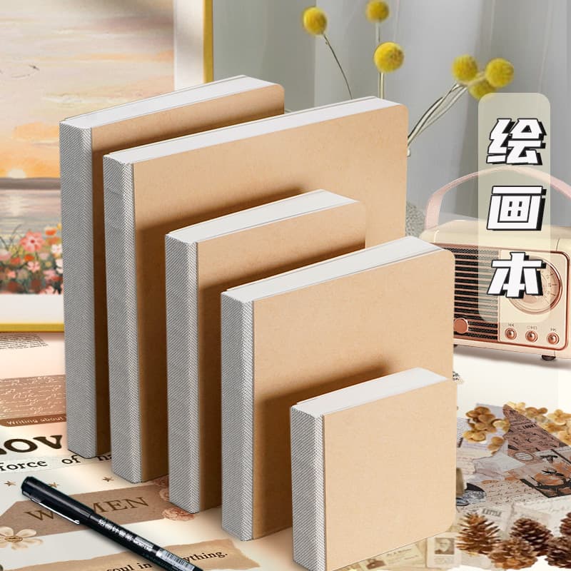 Sketch Pocket Drawing Portable Sketchbook Small Square Book Travel Seal Acrylic Marker Painting Fishing Book