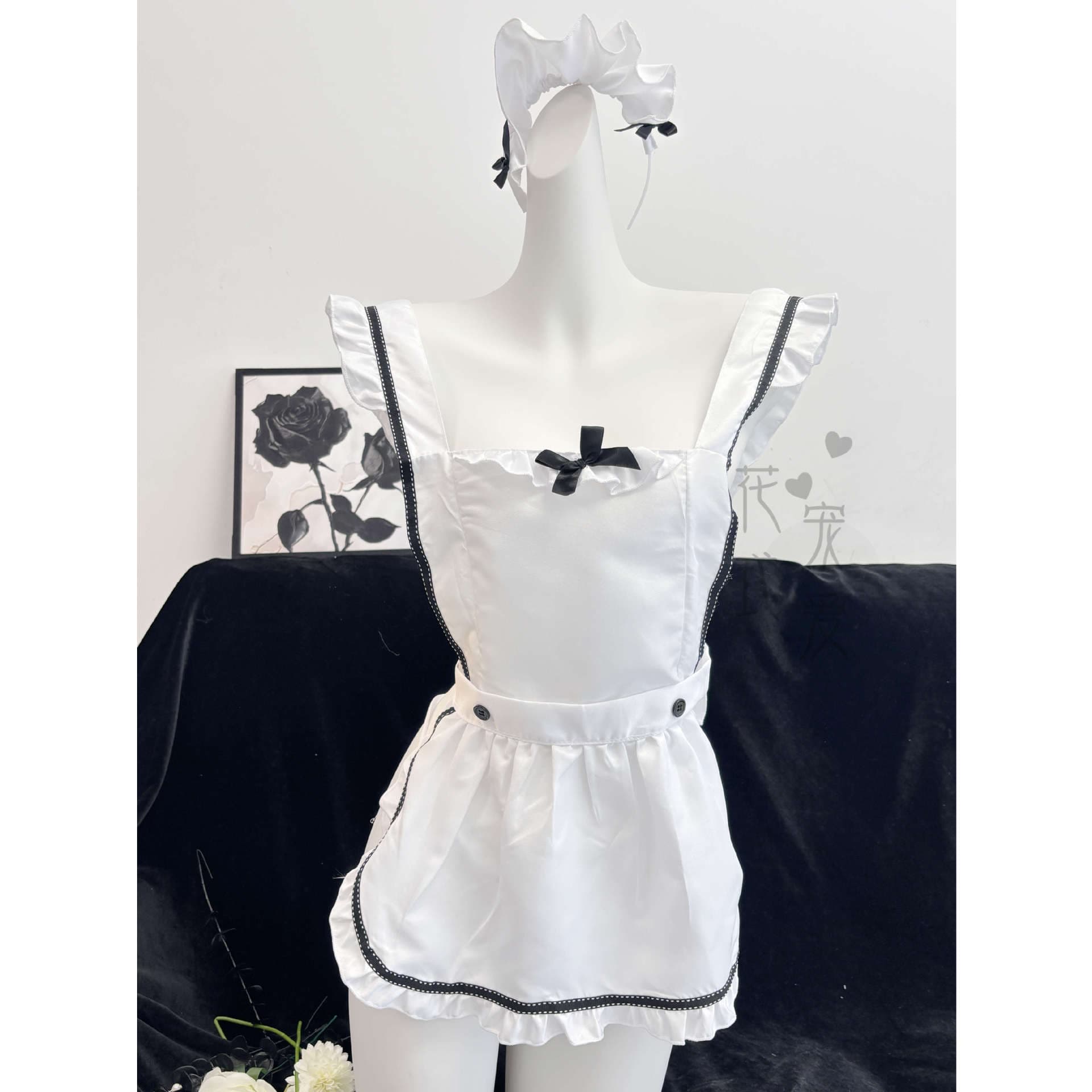 Women's Sexy Lingerie Lace Uniform Temptation Cute Obedient Maid Servant Set