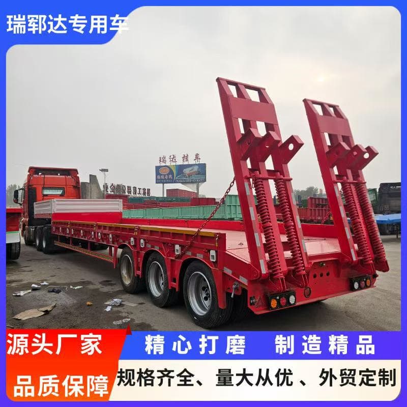 Export Hook Machine Board Transport Semi-Trailer, Pull-Out Hydraulic Ladder Semi-Trailer, Special Equipment Transport, Front End