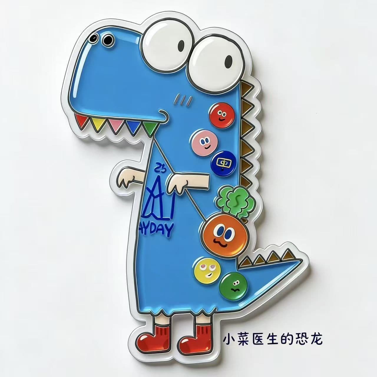 Mayday Refrigerator Magnet Materials! Dinosaur-shaped acrylic peripheral refrigerator decoration stickers as gifts for friends and besties