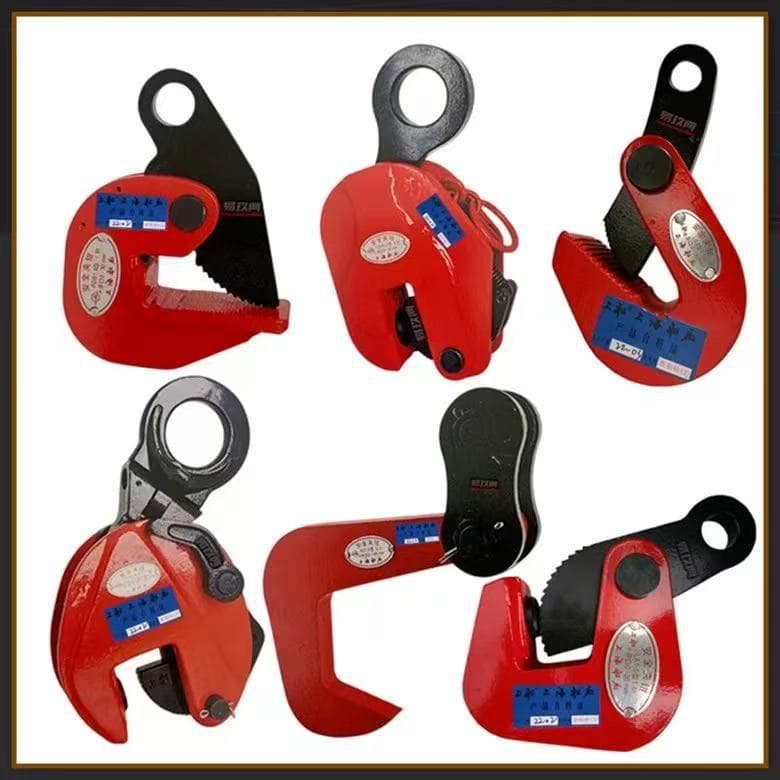 Steel Plate Clamp LA Type Lifting Alloy Tongs Forged Horizontal Vertical Flat Lifting Clamp Steel Plate Clamp 1 Ton 5 Ton