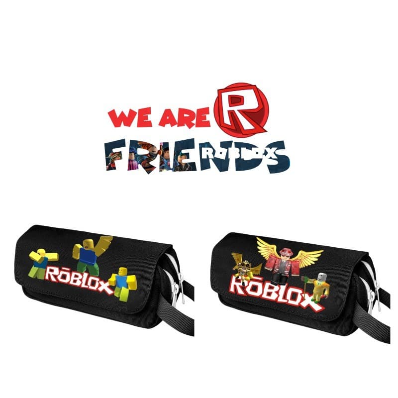 Roblox printed large-capacity double-layer portable pencil bag for primary and secondary school students stationery bag