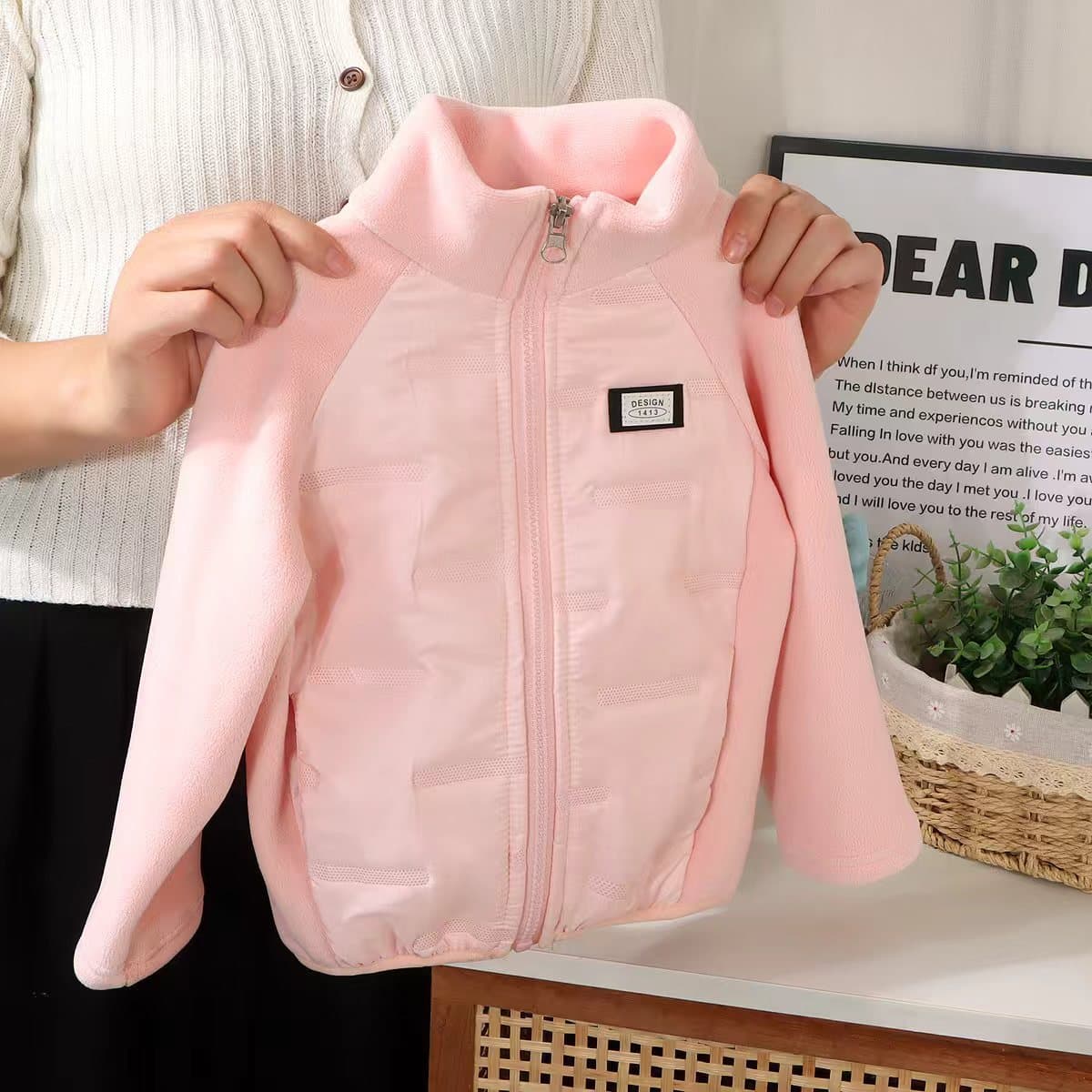 New Kids Quilted Thick Coat for Fall/Winter Boys Girls School Uniform Windproof Cotton Padded Jacket Warm Inner Layer