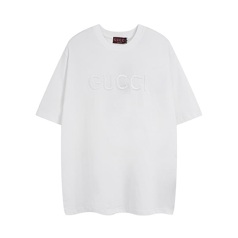 Cross-border Version G Home 25SS Early Spring New Arrival Chest Logo Embroidered Round Neck Short Sleeve T-Shirt Simple Style Versatile