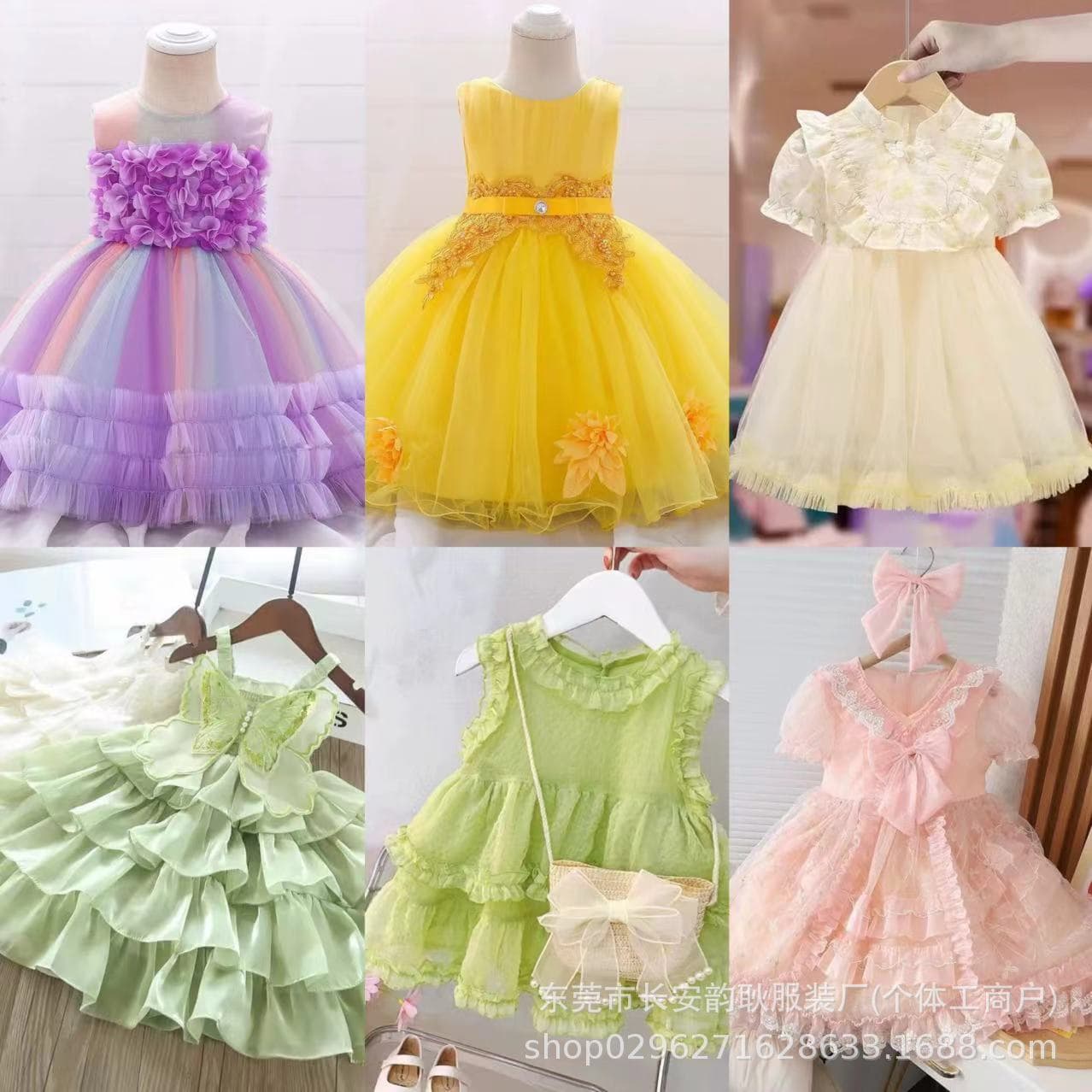 Girls Summer Dress 2025 New Trendy Baby Vest Princess Dress Party Gown Birthday Dress