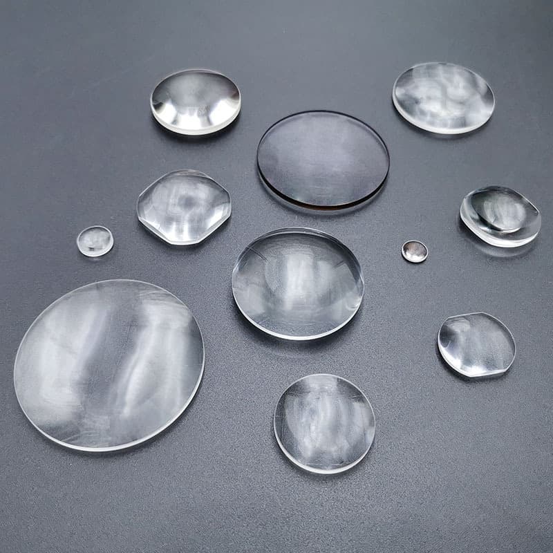 Convex lens magnifying glass, student physics experiment equipment, high-power light optical glass double convex lens