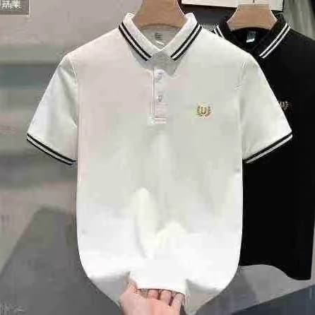 Summer Simple Smart Casual Polo Shirt for Men, Short Sleeve, Button-Down, Thin Style, Trendy Men's Polo Shirt
