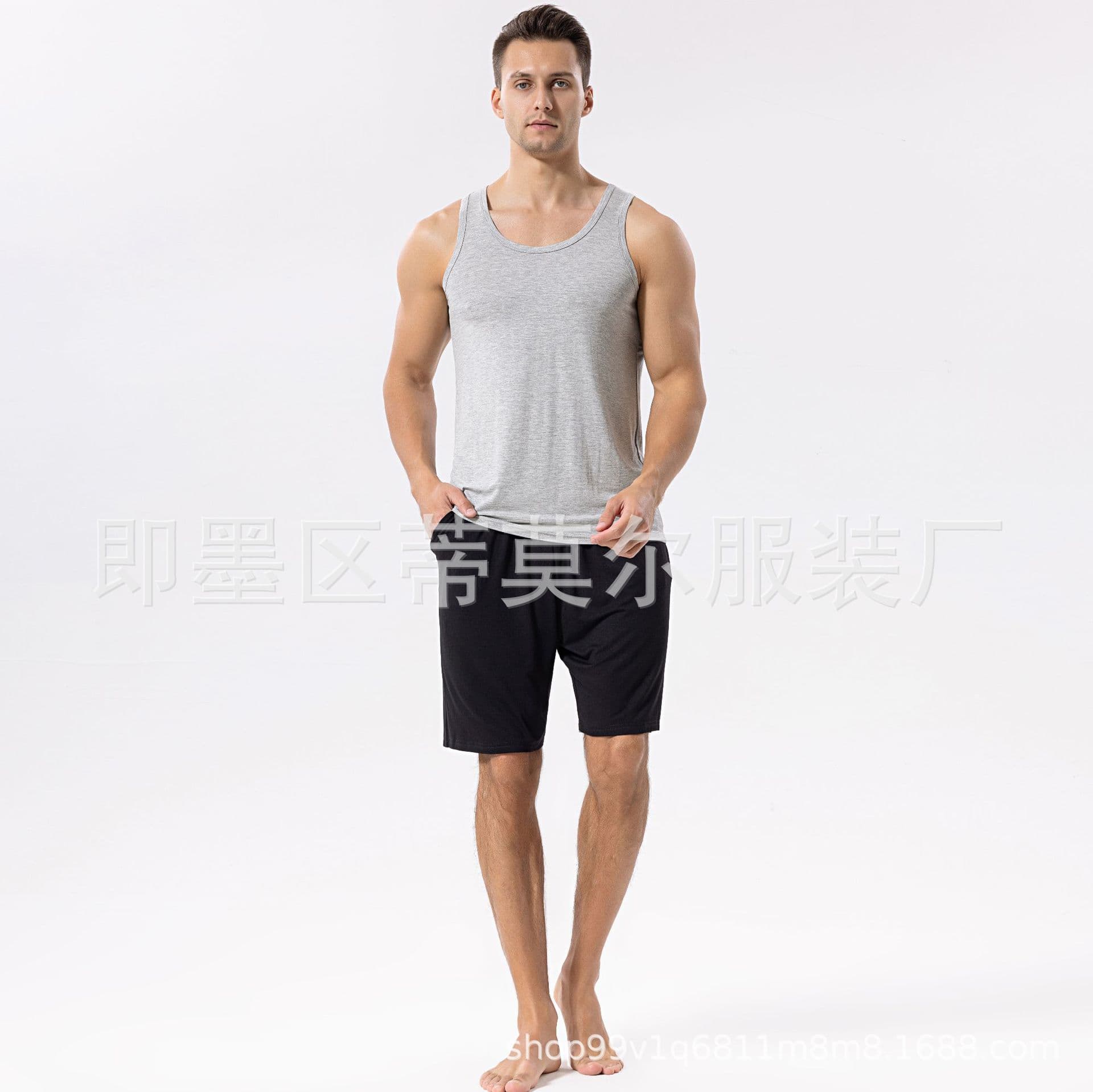 Summer Men's Modal Vest, Plus Size Thin Style, Sweat-Absorbent and Breathable, Loose Casual Undershirt