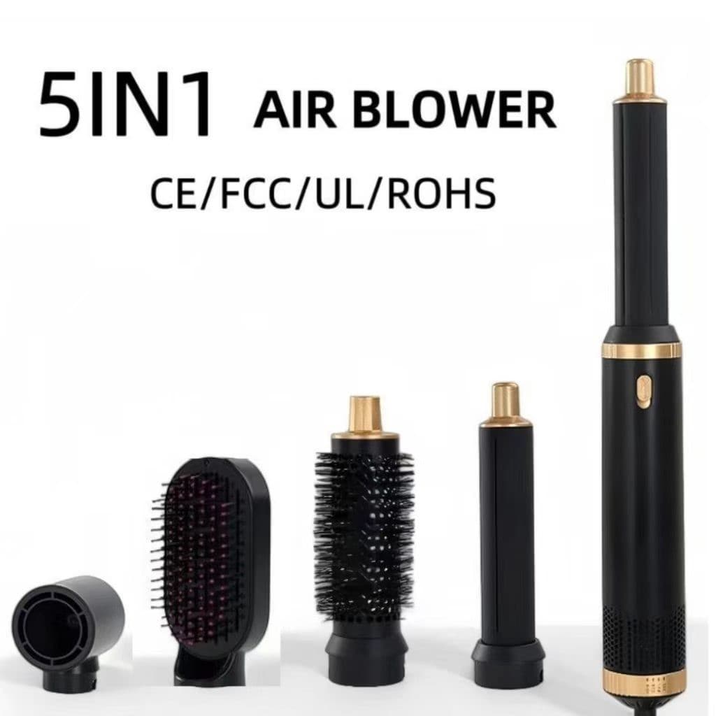 Cross-Border Multifunctional Hair Care Hair Dryer, Five-in-One Hot Air Comb, Fully Automatic Curling Iron, Constant Temperature, Volumizing Styling