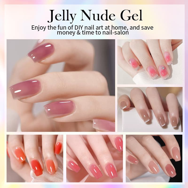BORN PRETTY Hot Selling Nail Art Translucent Gel Polish Ice Jelly Gel Nude Pink UV Nail Gel